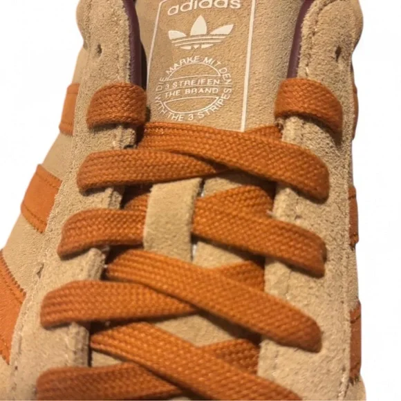 Adidas Gazelle Men's Beige and Rust Sneakers - Picture 6 of 6
